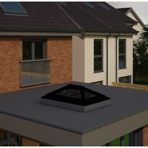 1000mm x 2000mm 4 Panel Roof Lanterns In Jet Black