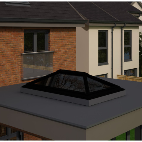 1500mm x 2500mm 4 Panel Roof Lanterns In Jet Black