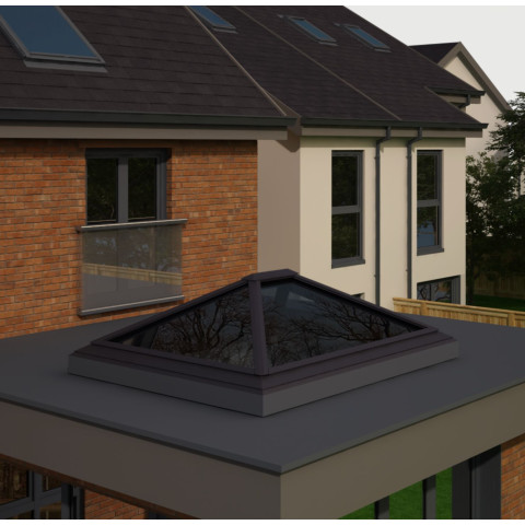 2000mm x 2500mm 4 Panel Roof Lanterns In Anthracite Grey