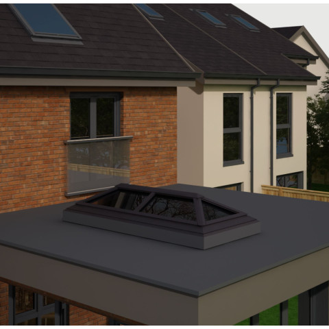 1000mm x 3000mm 6 Panel Roof Lanterns In Anthracite Grey