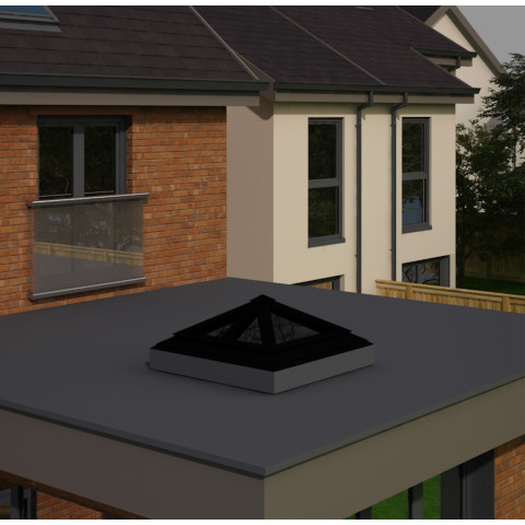 1000mm x 1500mm 6 Panel Roof Lanterns In Jet Black