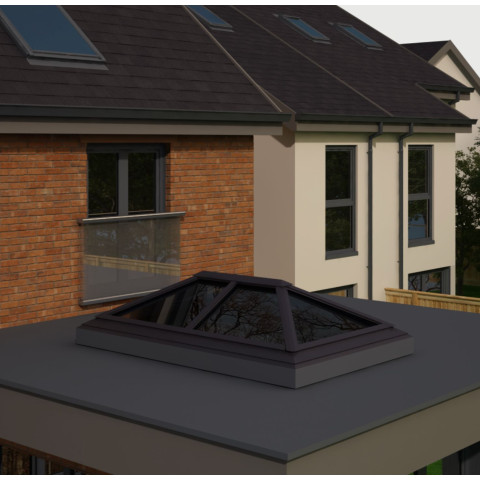 1500mm x 2500mm 6 Panel Roof Lanterns In Jet Black