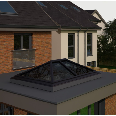 2000mm x 3000mm 6 Panel Roof Lanterns In Jet Black