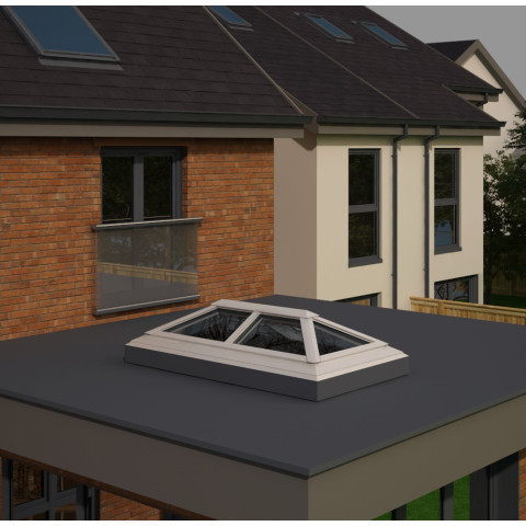 1000mm x 2500mm 6 Panel Roof Lanterns In White