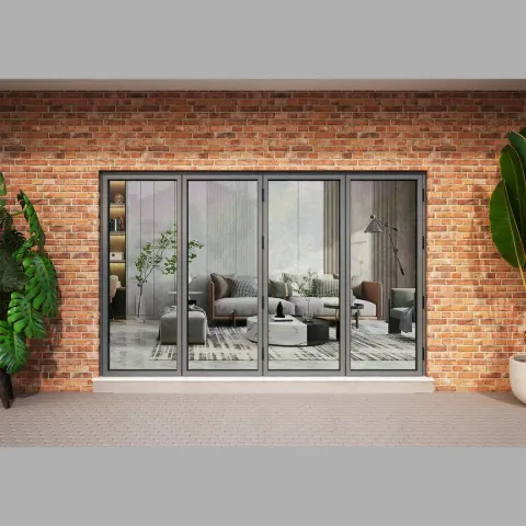 3300 x 2200 4 Panel Anthracite Grey Bifold Doors