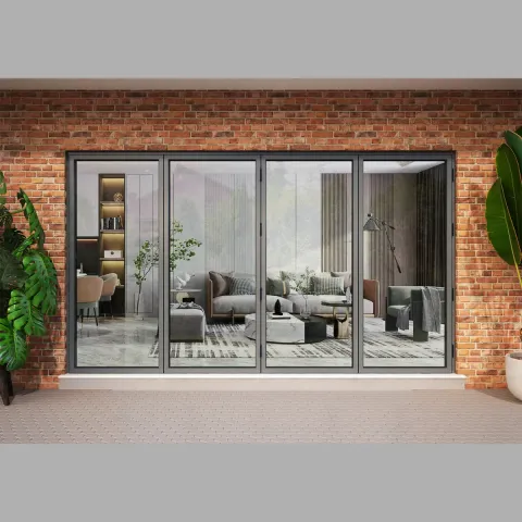 4200 x 2400 4 Panel Anthracite Grey Bifold Doors