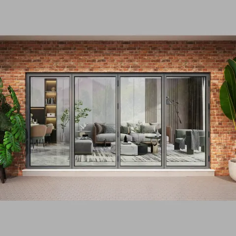 4500 x 2300 4 Panel Anthracite Grey Bifold Doors