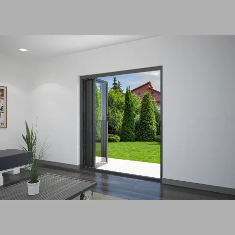 1800 x 2200 3 Panel Jet Black Bifold Doors