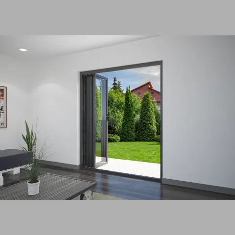 1800 x 2300 3 Panel Jet Black Bifold Doors