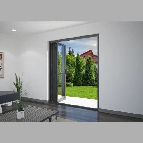 1800 x 3000 3 Panel Jet Black Bifold Doors