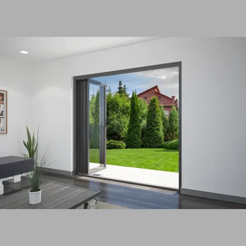 2100 x 2300 3 Panel Jet Black Bifold Doors