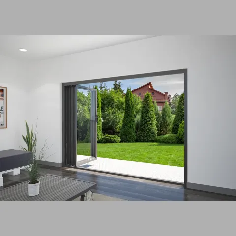 3000 x 1800 3 Panel Jet Black Bifold Doors