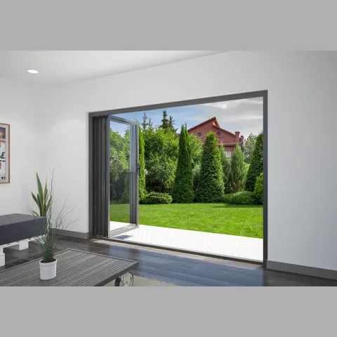 3000 x 2200 3 Panel Jet Black Bifold Doors