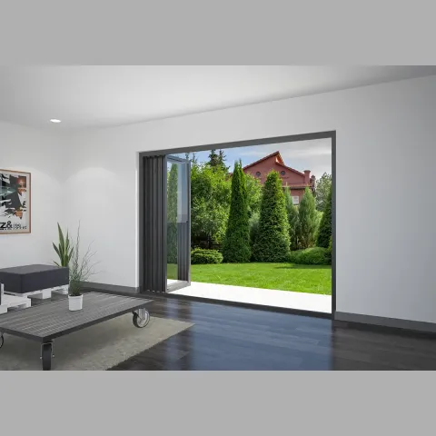 3000 x 2300 4 Panel Jet Black Bifold Doors