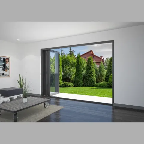 3300 x 2700 4 Panel Jet Black Bifold Doors