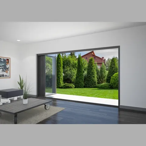 3900 x 2200 4 Panel Jet Black Bifold Doors