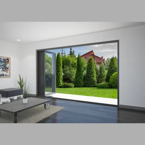 3900 x 2500 4 Panel Jet Black Bifold Doors