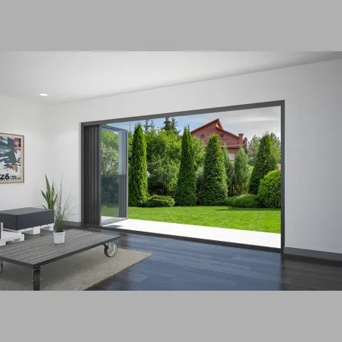 4200 x 2300 4 Panel Jet Black Bifold Doors