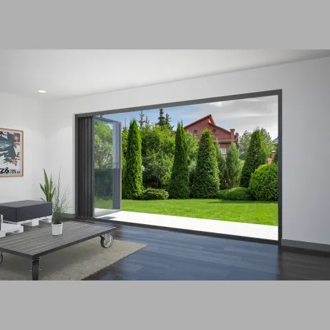 4800 x 2600 4 Panel Jet Black Bifold Doors