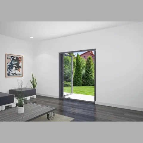 1800 x 1900 2 Panel Anthracite Grey French Doors