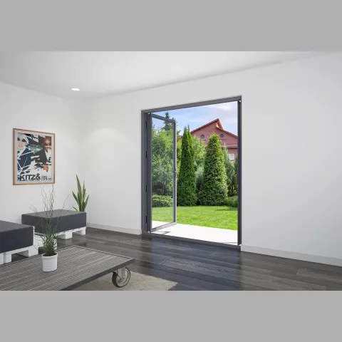 1900 x 2600 2 Panel Anthracite Grey French Doors