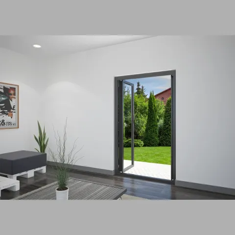 1300 x 2000 2 Panel Jet Black French Doors