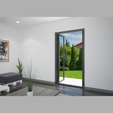 1300 x 2300 2 Panel Jet Black French Doors