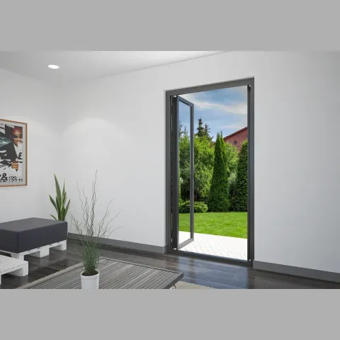 1300 x 2700 2 Panel Jet Black French Doors