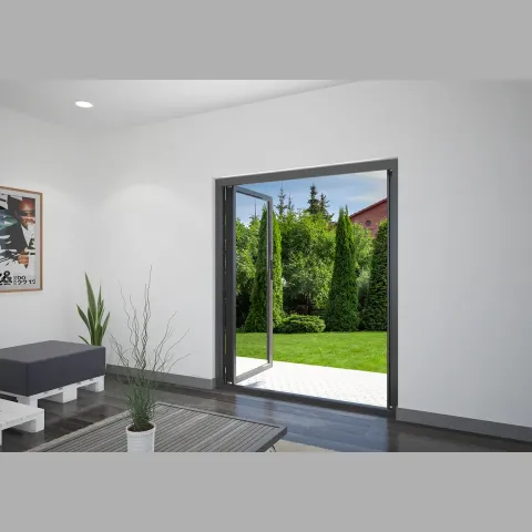 1700 x 1800 2 Panel Jet Black French Doors