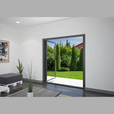 2000 x 1800 2 Panel Jet Black French Doors