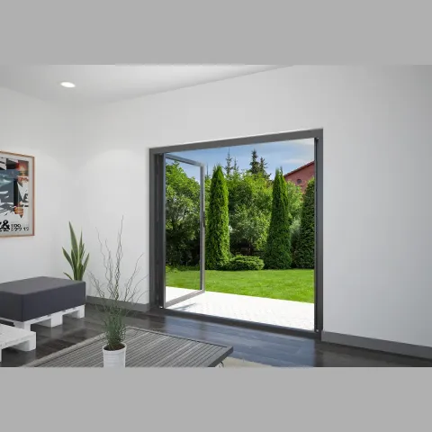 2200 x 1900 2 Panel Jet Black French Doors