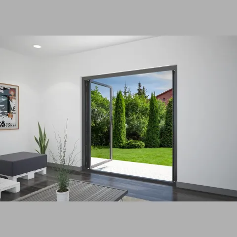 2100 x 2200 2 Panel Jet Black French Doors