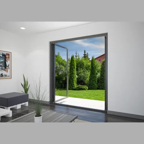 2300 x 2600 2 Panel Jet Black French Doors